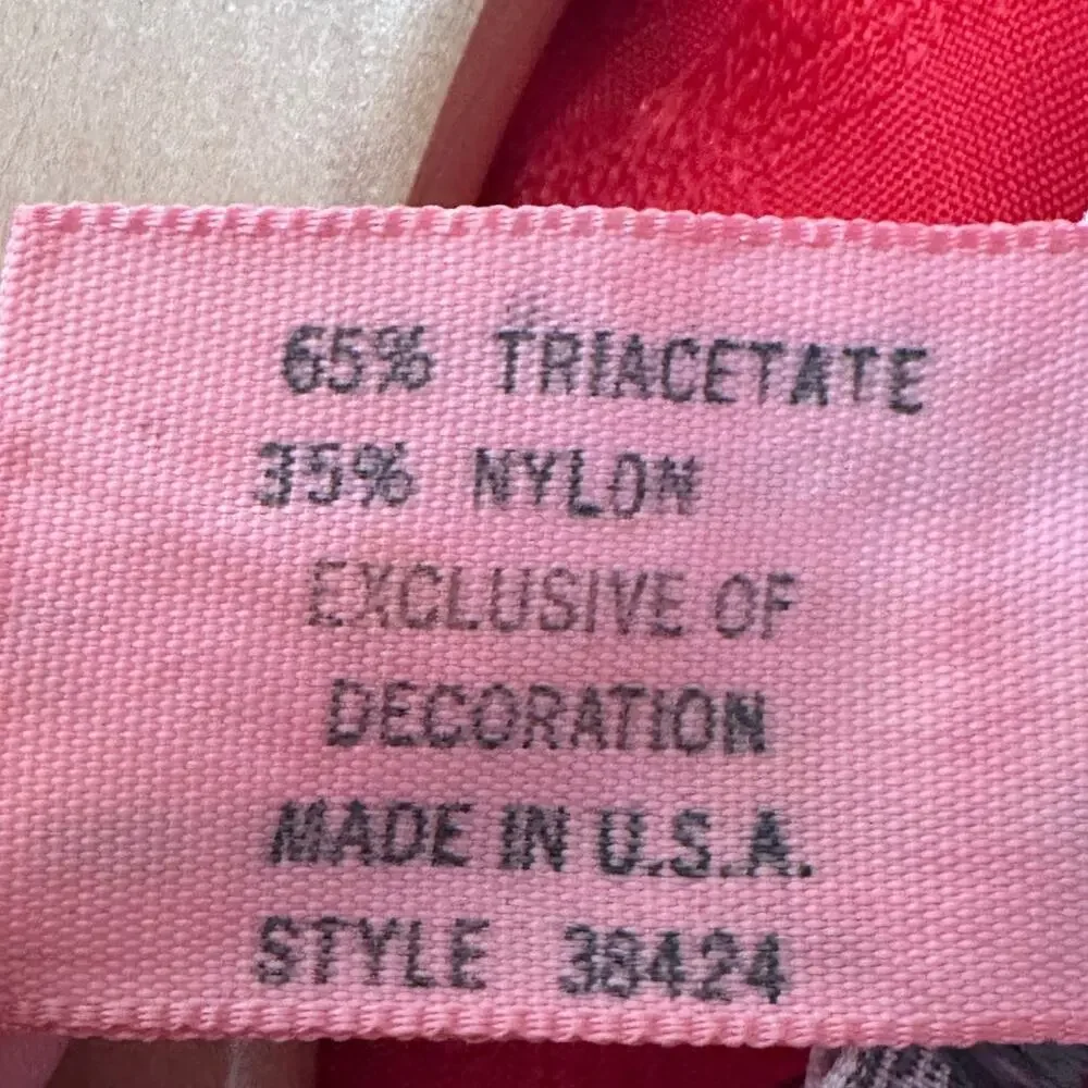 VINTAGE CHRISTIAN DIOR Lingerie Red women's nightgown size medium